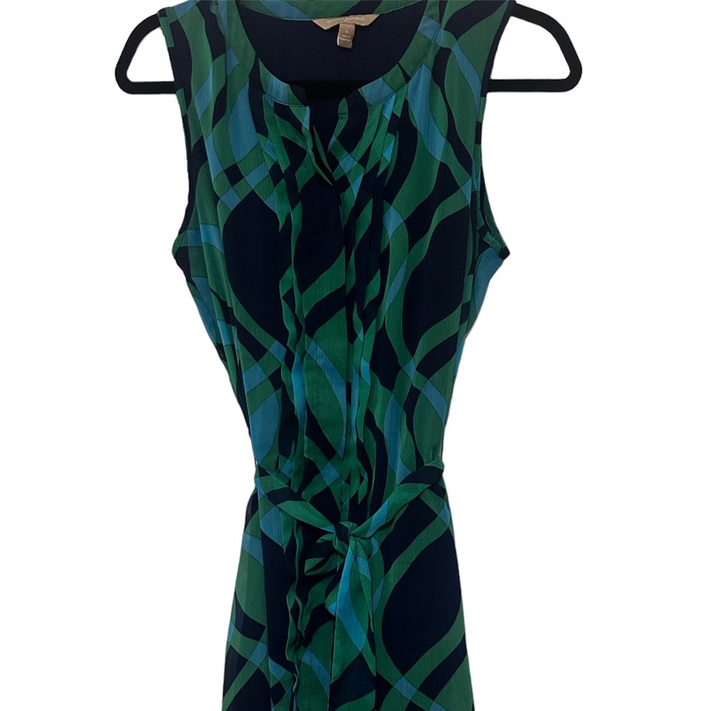 #BananaRepublic #Retro Swirls Dress. Blue & green. Size 6 or M. Super flattering